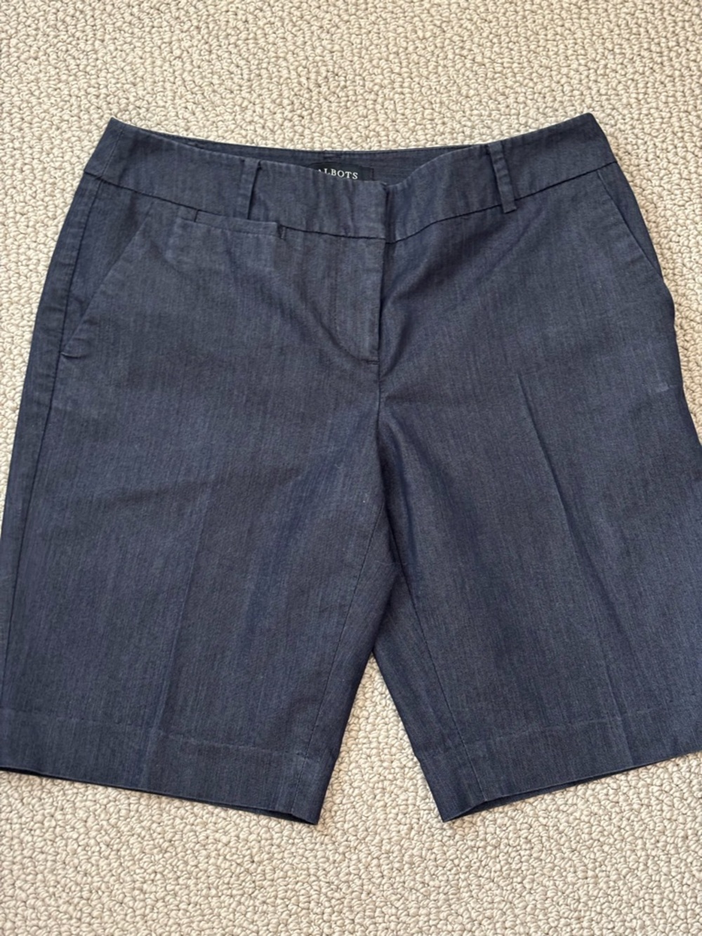 Talbots Dark Navy Stretch Bermuda Shorts